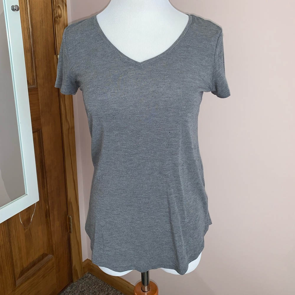 Gray Perfect V-Neck tee shirt from SO